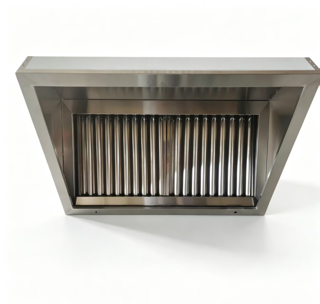 Reference configuration: stainless steel commercial exhaust hood with baffle filter bank
