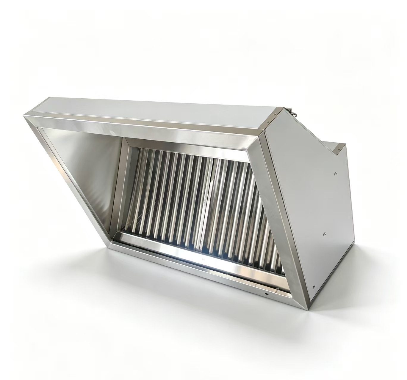 Reference configuration: exhaust hood with filter bank and collection channel